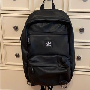 Adidas Large Leather Laptop/Tablet Backpack Black